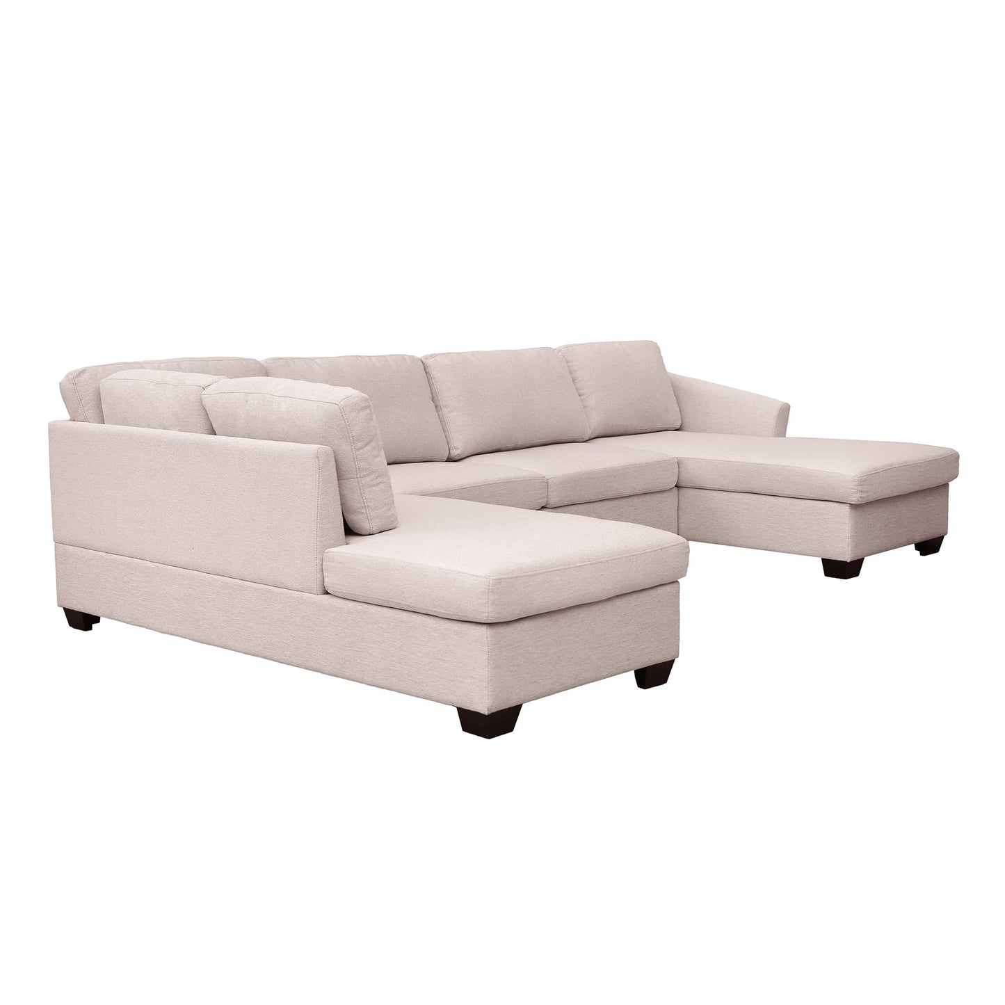 Modern Large  U-Shape Sectional Sofa, Double Extra Wide Chaise Lounge