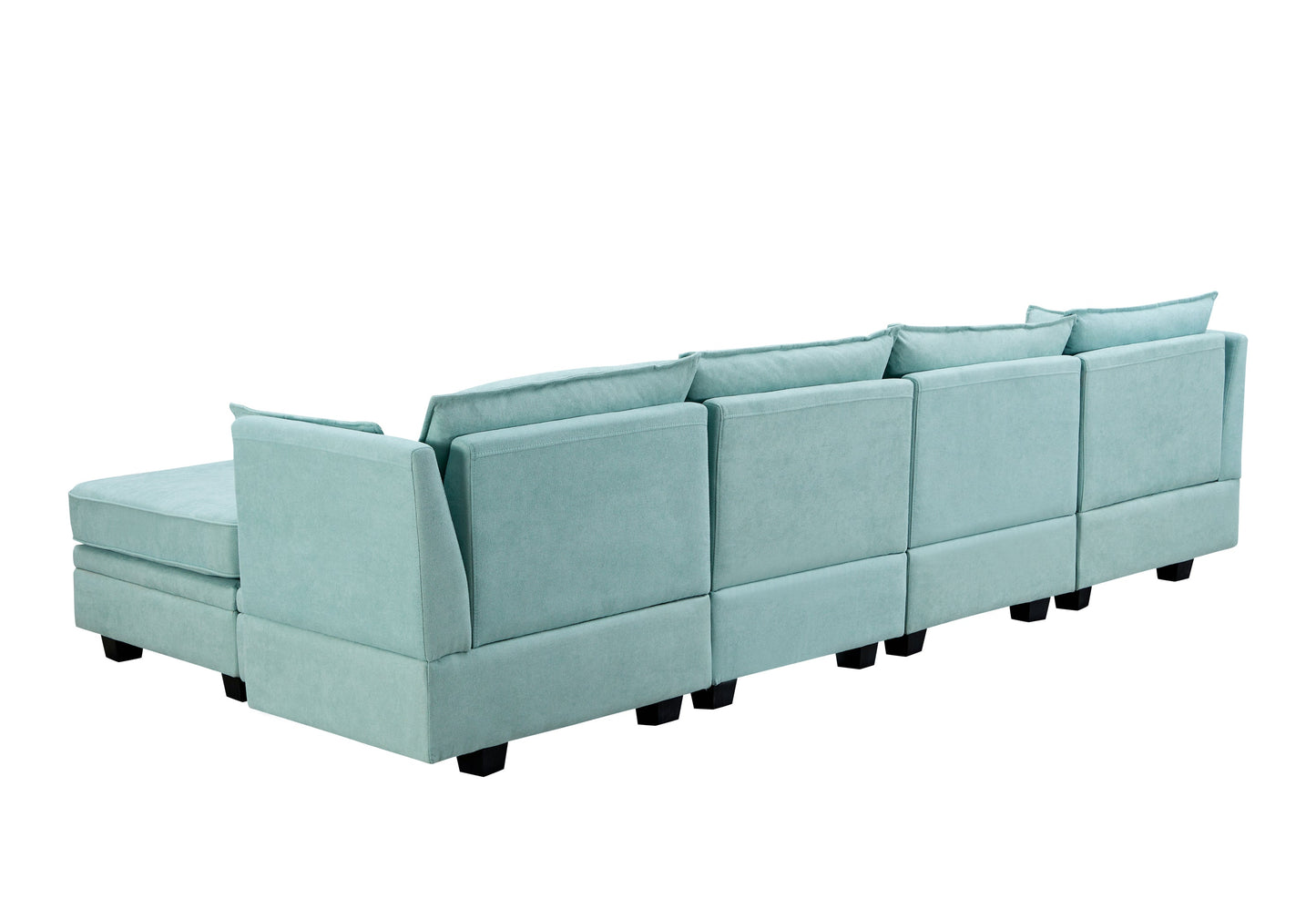 Modern Large U-Shape Modular Sectional Sofa,  Convertible Sofa Bed