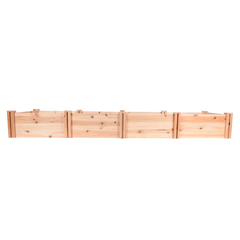 Expert Gardener Wood Garden Bed, 7.4 Ft L X 2 Ft W X 10.6 in H