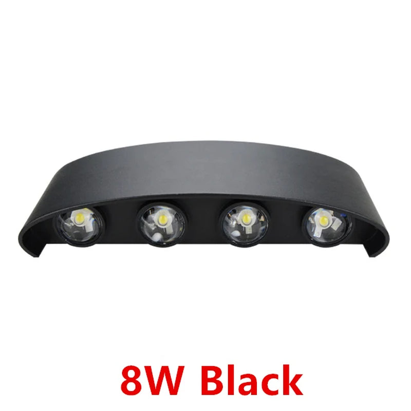 Led Wall Lamp Outdoor Waterproof up and down Luminous Lighting Garden Decoration AC85-265V Wall Lights for Bedroom Living Room