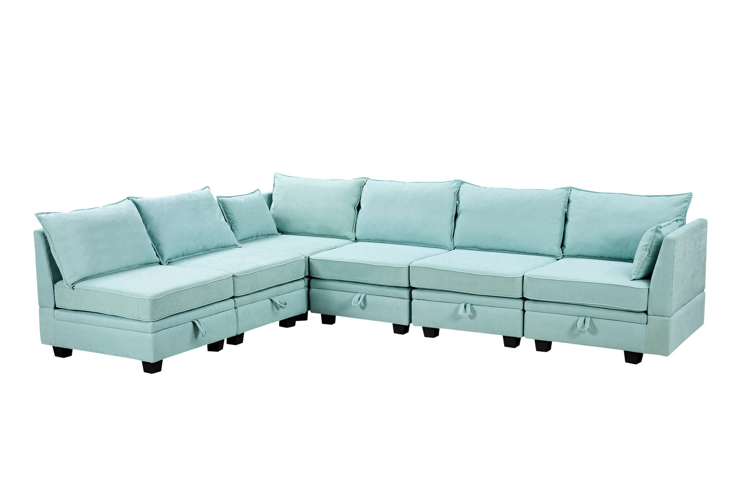 Modern Large U-Shape Modular Sectional Sofa, Convertible Sofa Bed with