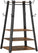 ALINRU Coat Rack with 3 Shelves, Stand with Hooks for Scarves, Bags and Umbrellas, Steel Frame, Industrial Style, Rustic Brown and Black ULCR80X