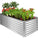 6X3X2Ft Outdoor Metal Raised Garden Bed, Planter Box for Vegetables, Flowers, Herbs - Silver