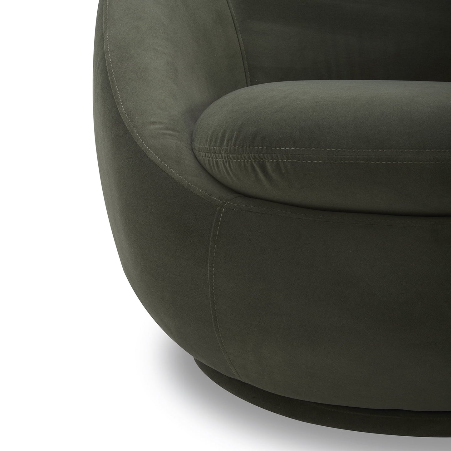 Mira Velvet Swivel Chair, Olive