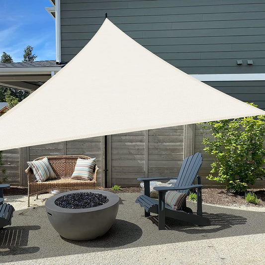 Triangle Sun Shade Sail, 9'10'' X 9'10'' X 9'10'' Cream Sunshades Sails Patio Cover Canopy Shades for Outdoor Activity