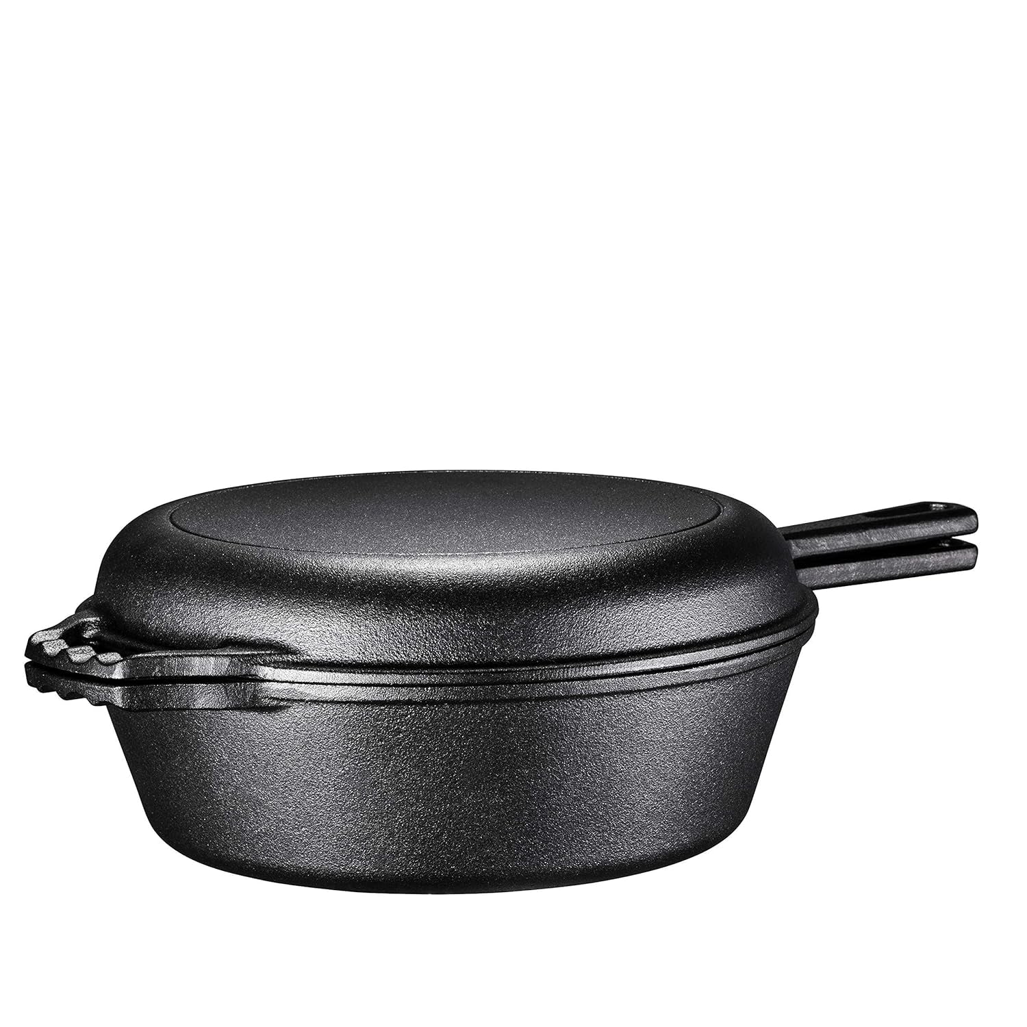 Cast Iron Skillet - Cast Iron Pots and Pan Sets - 3 Quart Pre-Seasoned Cast Iron Dutch Oven - Deep Pot with Handle and Frying Pan Bundle - Kitchen Cookware for Indoor or Outdoor Camping