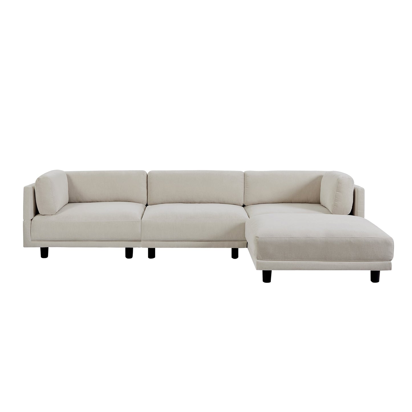 Upholstery Convertible Sectional Sofa, L Shaped Couch with Reversible