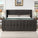 David Tufted Wingback King Bed, Dark Charcoal Grey Velvet