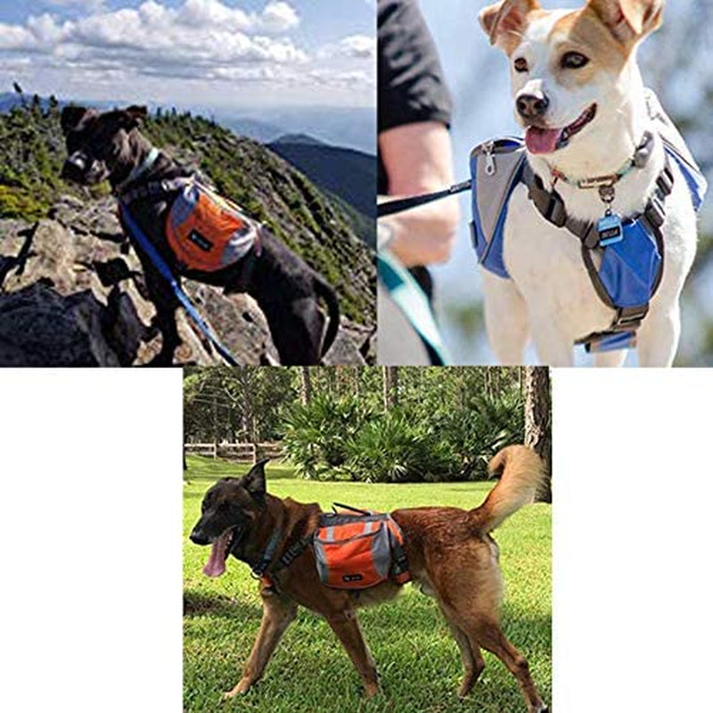 Dog Pack Travel Camping Hiking Backpack Saddle Bag for Small & Medium & Large Dogs