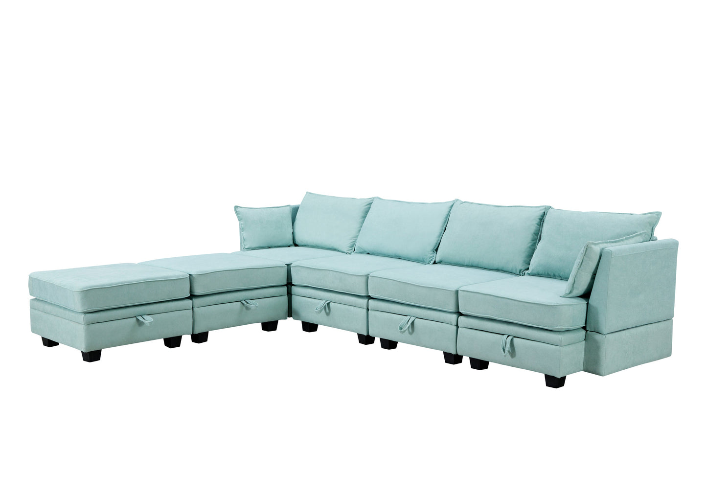 Modern Large U-Shape Modular Sectional Sofa,  Convertible Sofa Bed