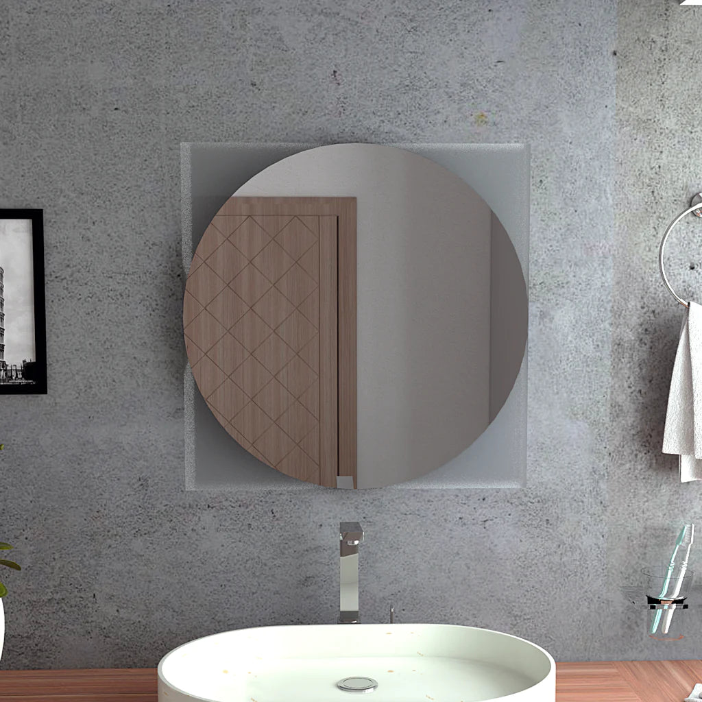 Mirror Mundip, with Sandblasting Borders, Square Shape