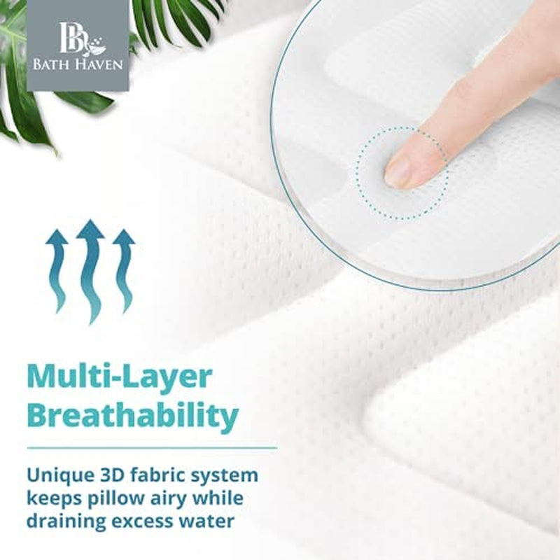 Bath Pillow for Bathtub - Full Body Mat & Cushion Headrest for Women and Men, Luxury Pillows for Neck and Back in Shower Tub or Jacuzzi - Powerful Suction Cups - Spa Accessories Deluxe