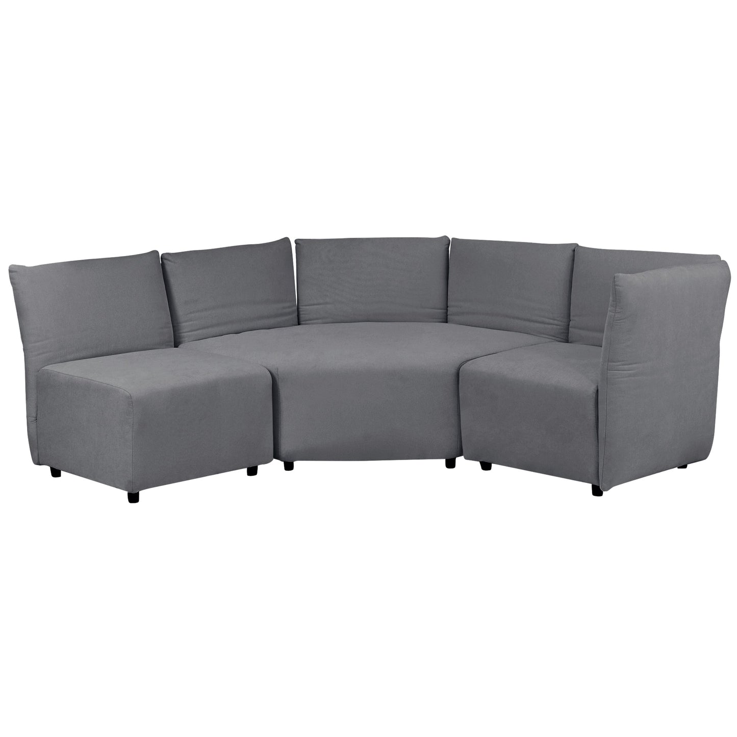 Stylish Sofa Set with Polyester Upholstery with Adjustable Back with