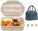 Bento Boxes for Adults, 1100 ML Bento Lunch Box for Kids Childrens with Utensils, Insulated Lunch Bag, Durable for On-The-Go Meal, Bpa-Free and Food-Safe Materials(Khaki with Bag)