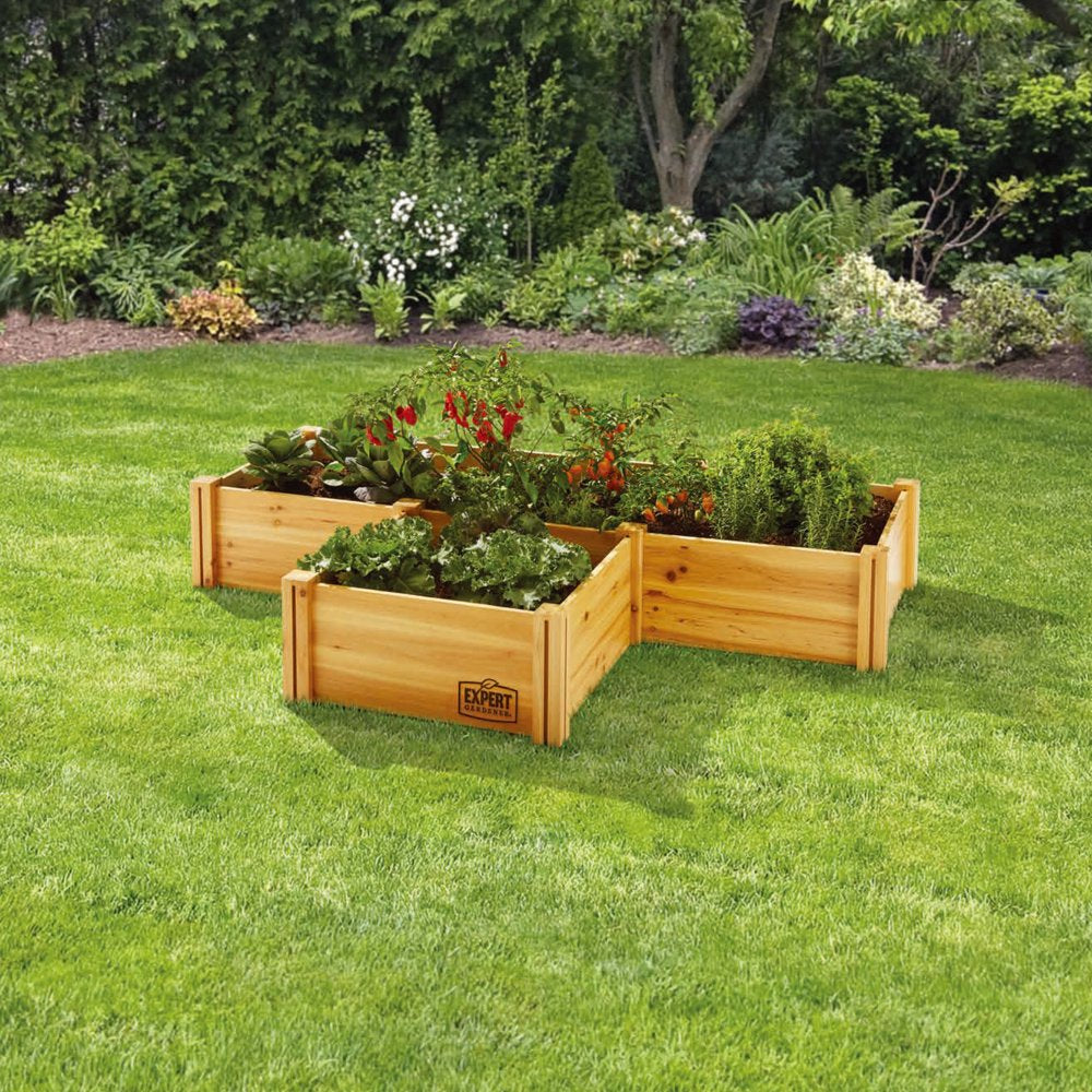 Expert Gardener Wood Garden Bed, 7.4 Ft L X 2 Ft W X 10.6 in H