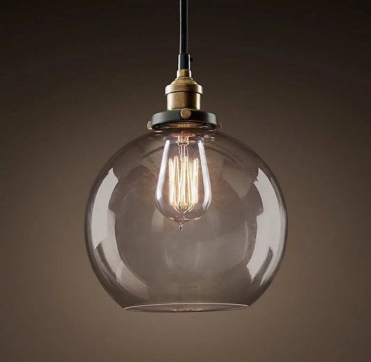 Maisie 8-Inch Adjustable Height Edison Pendant with Bulb