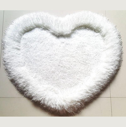 White Heart Decorative Area Rug