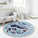 Ocean Animals Print Nursery Room Round Rug, Nonslip Kids Room Circle