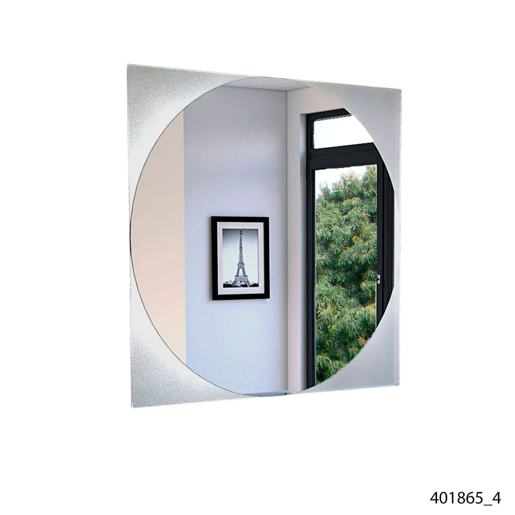 Mirror Mundip, with Sandblasting Borders, Square Shape