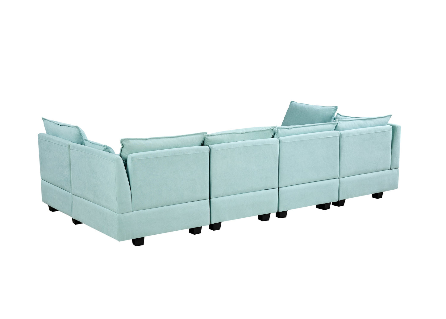 Modern Large U-Shape Modular Sectional Sofa, Convertible Sofa Bed with