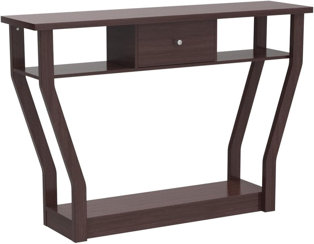 Console Table Modern Easy Assembly Entryway Table W/Storage Drawer and Bottom Shelf,Mufti-Functional Home Furniture for Hallway, Living Room, Bedroom,Office 47 Inch Accent Hall Table (Coffee)