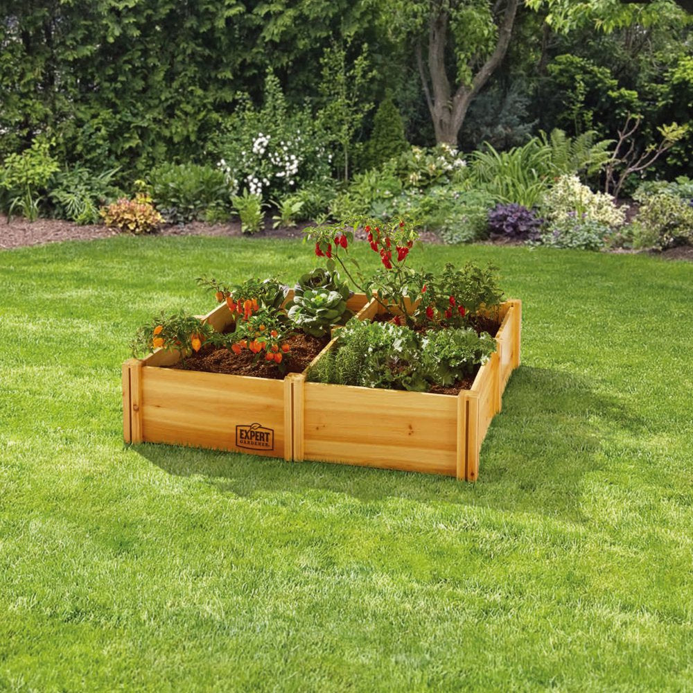 Expert Gardener Wood Garden Bed, 7.4 Ft L X 2 Ft W X 10.6 in H