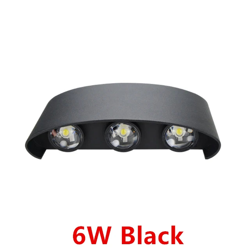 Led Wall Lamp Outdoor Waterproof up and down Luminous Lighting Garden Decoration AC85-265V Wall Lights for Bedroom Living Room