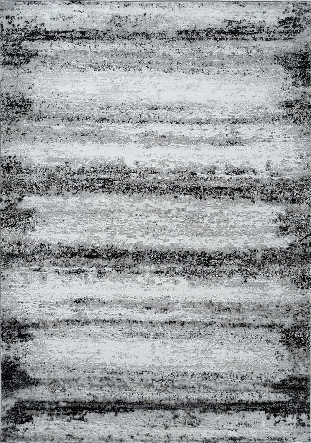 Modern Abstract Area Rug Faded Soft for Living Room Bedroom Home and Office (2X3, Dark Vizon Gold)