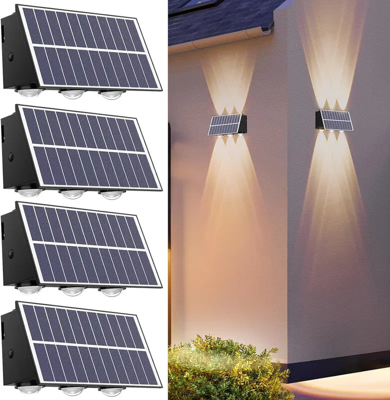 Solar Deck Lights Outdoor 8 Pack, Solar Step Lights Waterproof Led Solar Lights for Outdoor Stairs, Step , Fence, Yard, Patio, and Pathway(Warm White)