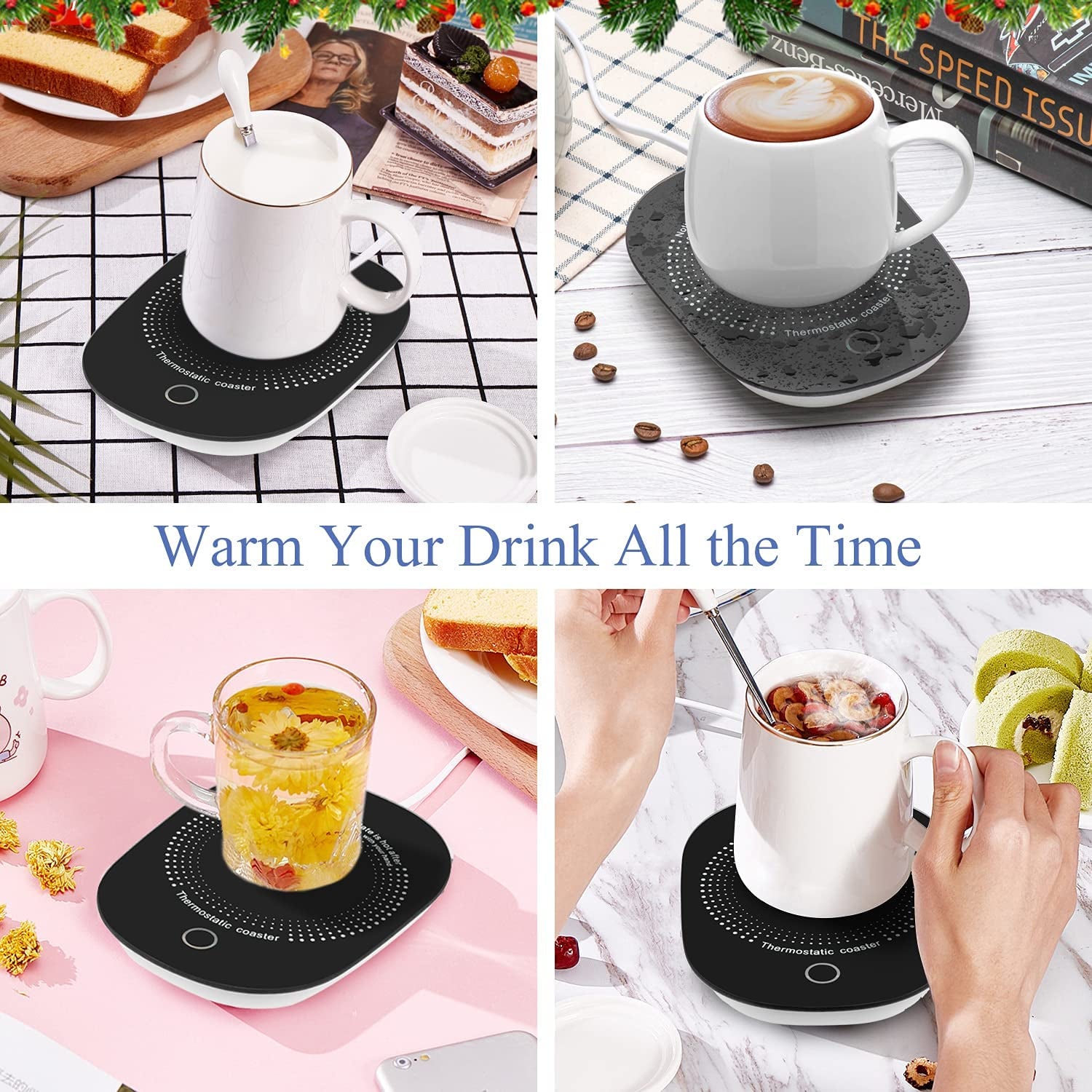 Coffee Cup Warmer for Desk with Auto Shut Off, Coffee Mug Warmer for Desk Office Home