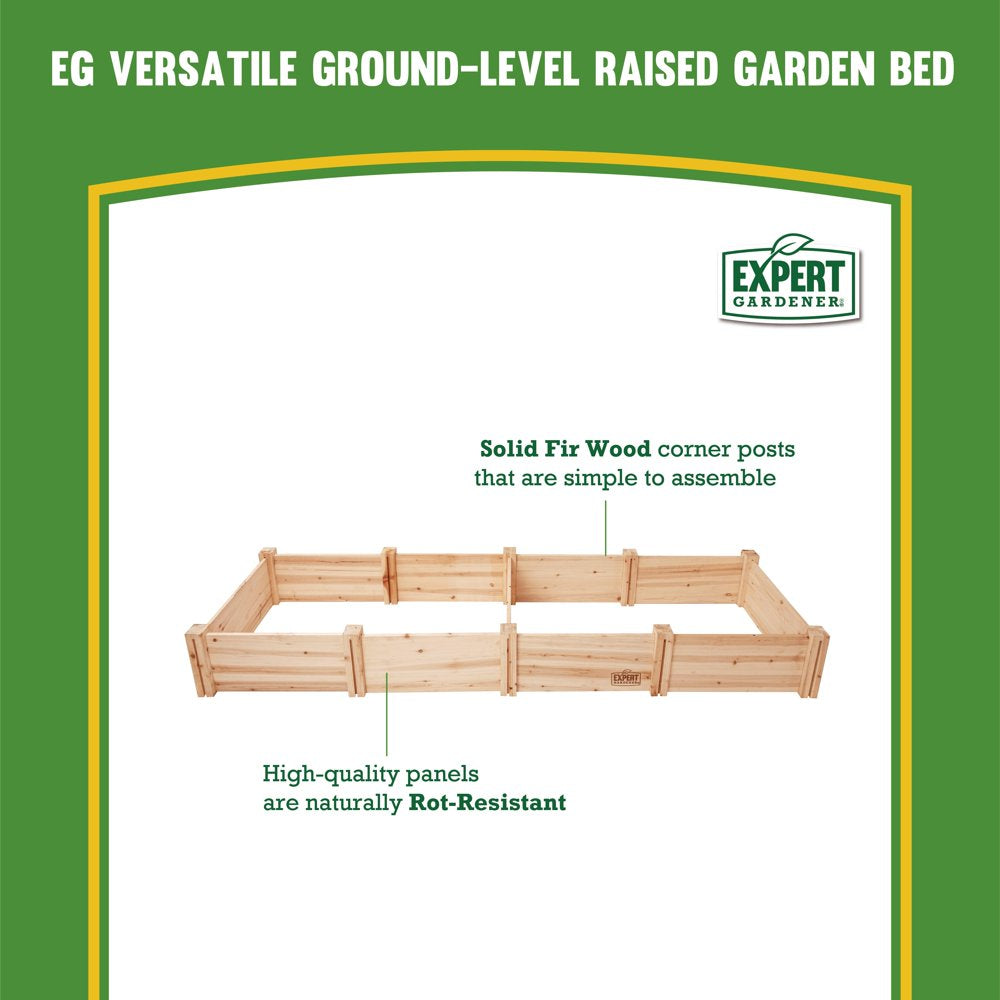 Expert Gardener Wood Garden Bed, 7.4 Ft L X 2 Ft W X 10.6 in H