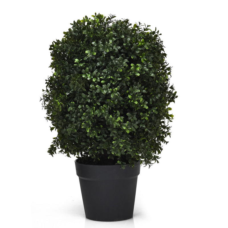 2 Pieces 24 Inch Artificial Decoration Boxwood Topiary Ball Tree