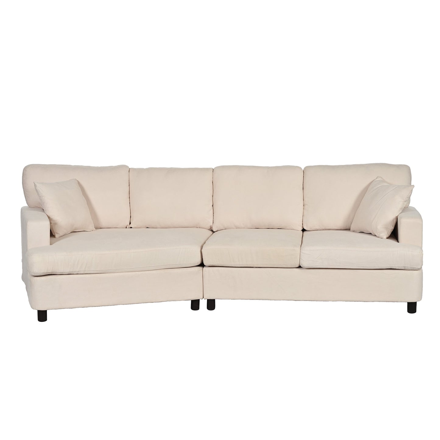 3 Seat Streamlined Sofa with Removable Back and Seat Cushions and 2