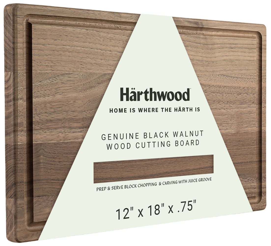 Härthwood Walnut Wood Cutting Board with Juice Groove (12"x18"x1")