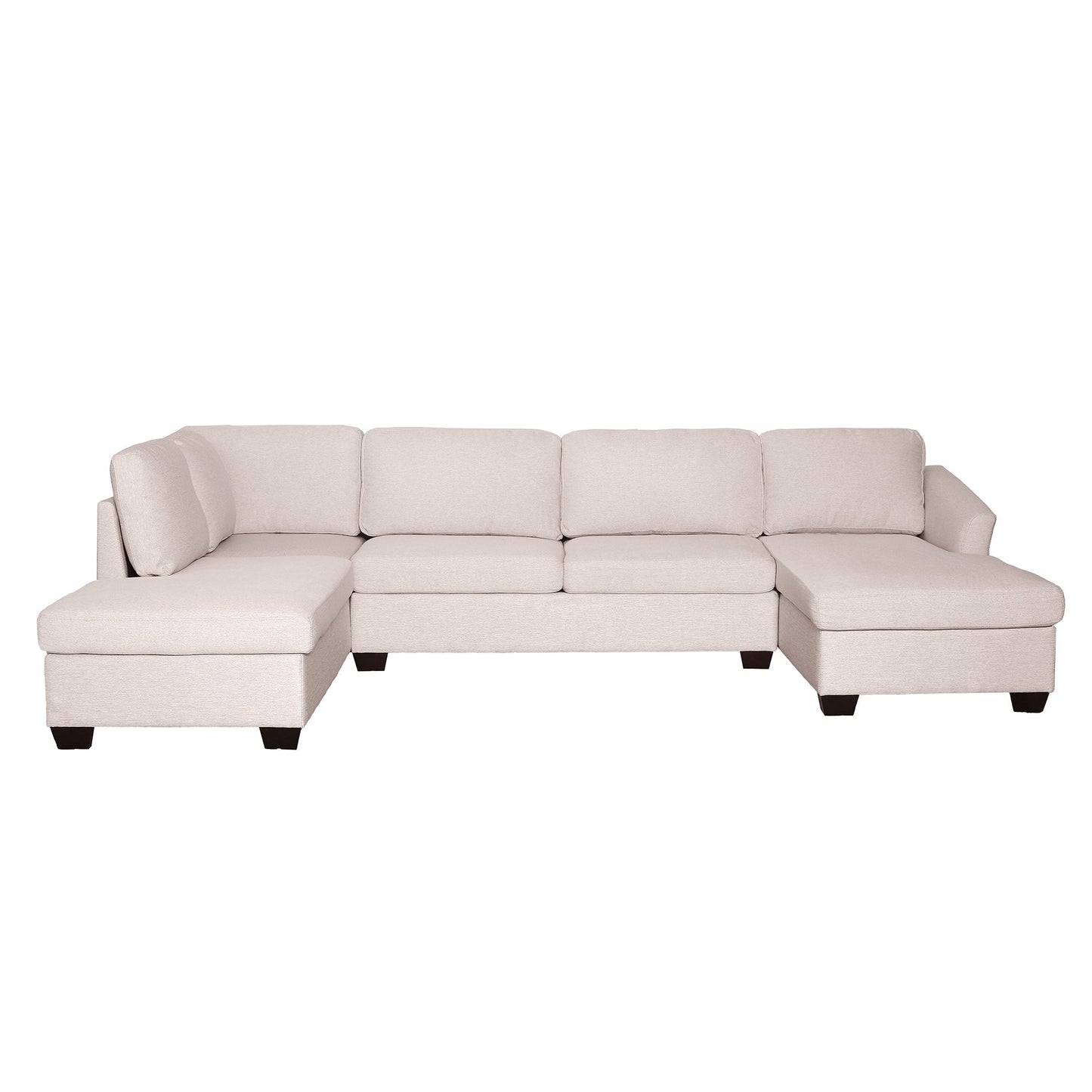 Modern Large  U-Shape Sectional Sofa, Double Extra Wide Chaise Lounge