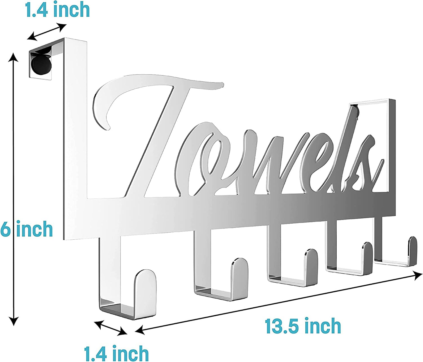 Aesthetic over the Door Towel Rack for Your Bathroom – Space Saving and Convenient Towel Holder with Sturdy Hooks – the Perfect Addition to Your Bathroom Decor