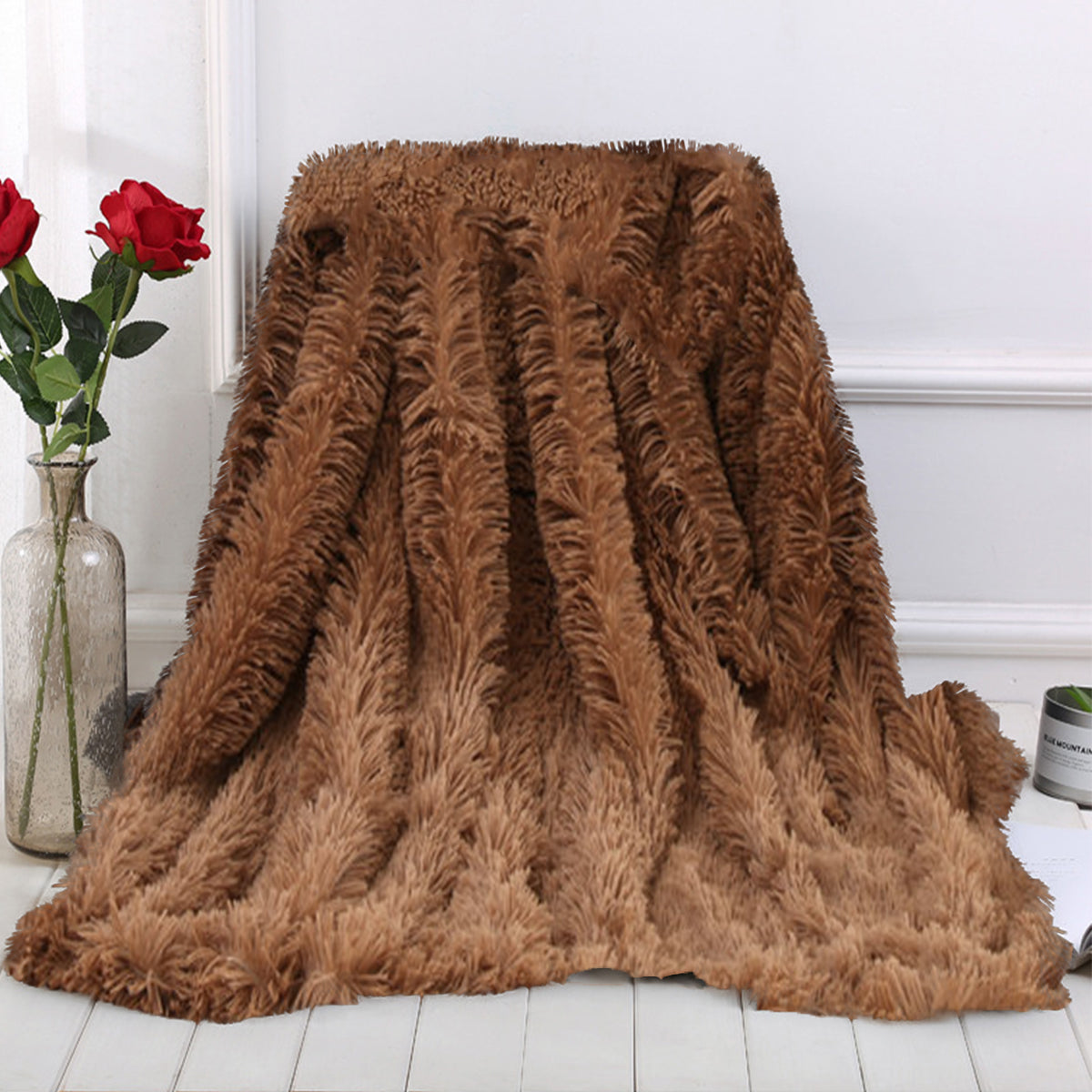 160X200Cm/130X160Cm MECO Large Luxury Shaggy Blankets with Heart Carpet Faux Fur Long Pile Throw Sofa Bed Soft Warm Blanket Shaggy Fluffy Rug