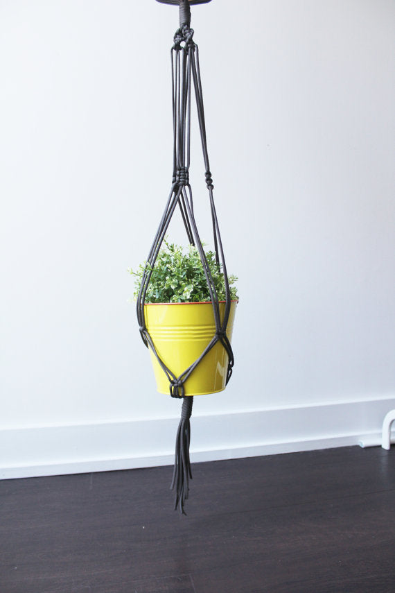 Double Macrame Plant Hanger, Hanging Planter