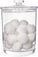 Premium Quality Makeup and Cotton Ball Holders | 60-Oz Clear Plastic Apothecary Jar with Lid | Perfect Storage Container to Organize Bathroom and Vanity