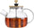 Glass Tea Pot with Bamboo Lid & SUS304 Stainless Steel Tea Infuser Filter, 34 OZ Stovetop Safe Tea Kettle for Loose Tea