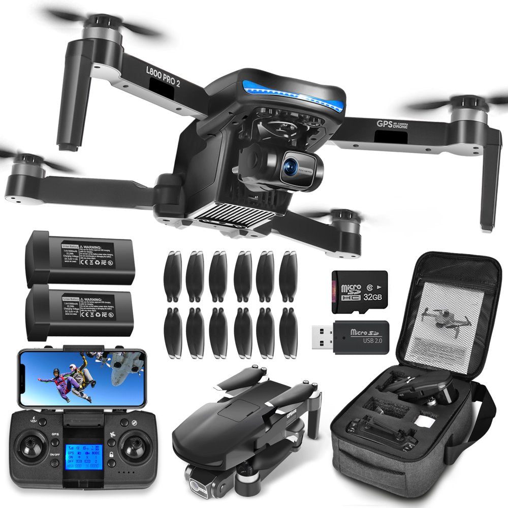 L800 Pro 2 Drone with Camera 4K for Adults,5G Wifi FPV Live Transmission, 50 Minutes Flight Time, Black