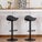 Bar Stools Set of 2 Easy to Assemble,Modern Saddle Swivel Counter Stools,Adjustable Barstools,Loads up to 300 Lbs,Black