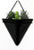 Triangle Ceramic Wall Planter - Triangle Wall Planters for Indoor Plants - Triangle Geometric Wall Hanging Planter - Hanging Triangle Planter - Plant or Succulent Wall Planters (Black & Black, Large)