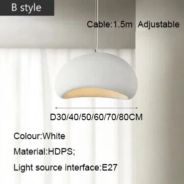 Nordic Minimalist Wabi Sabi Wind E27 Led Pendant Lights Dining Room Bar Loft Bedroom Home Decor Chandelier Hanging Lamp Fixture