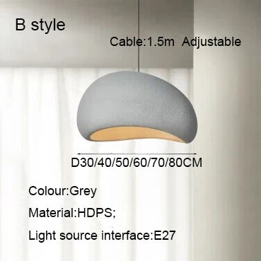 Nordic Minimalist Wabi Sabi Wind E27 Led Pendant Lights Dining Room Bar Loft Bedroom Home Decor Chandelier Hanging Lamp Fixture