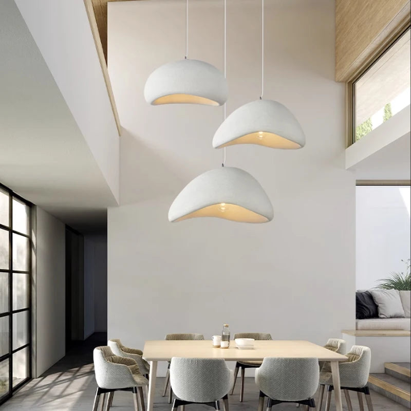 Nordic Minimalist Wabi Sabi Wind E27 Led Pendant Lights Dining Room Bar Loft Bedroom Home Decor Chandelier Hanging Lamp Fixture