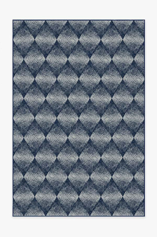 Outdoor Kumo Diamond Navy Rug