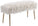 Faux Fur Vanity Bench Fluffy Entryway Bench Furry Ottoman Bench End of Bed Stool with Metal Gold Legs for Living Room Bedroom, White