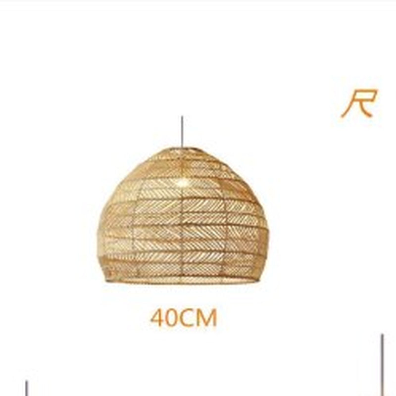 Chinese Style Hand-Woven Pendant Lights Natural Rattan Vintage Pendant Lamp Living Room Hanging Lamp Dining Room Decor Luminaire