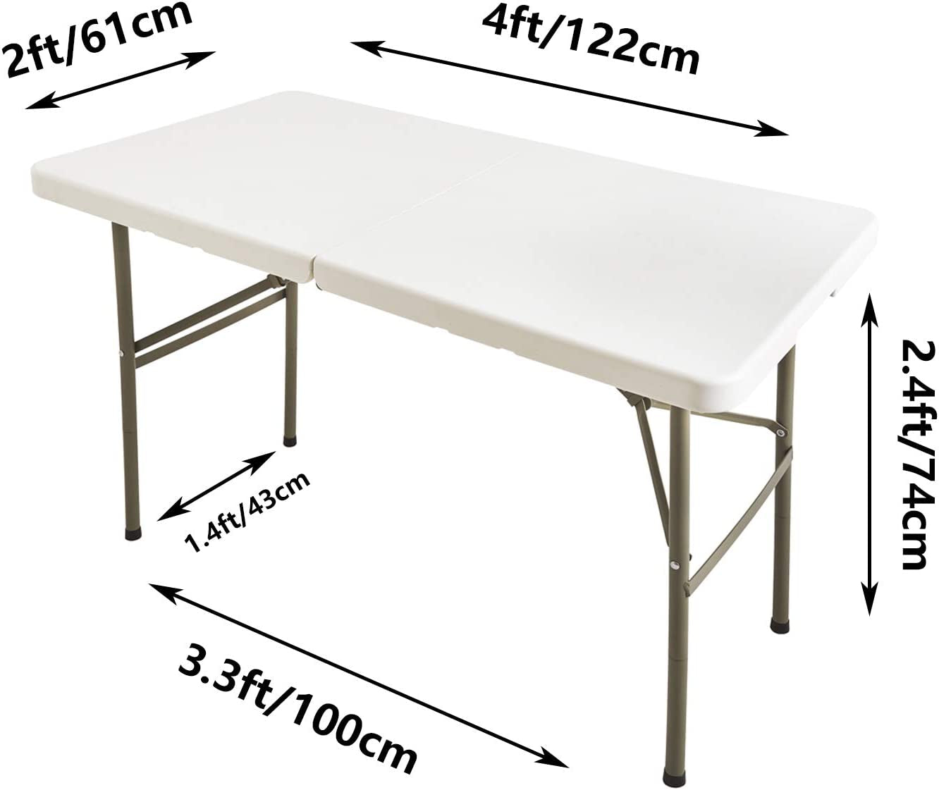 Spandex Fitted Stretch Table Cover for 4Ft or 6Ft or 8Ft Folding Table, Rectangular Cocktail Tablecloth, Perfect for Party or Banquet